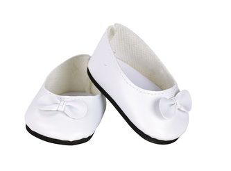 Petitcollin Baleríny bílé s mašlí (pro panenku 28 cm)
