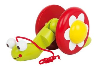 Small Foot Dřevěné tahací hračky tahací šnek Elli