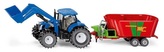 Siku Kovový model traktor New Holland s předním nakladačem a vlekem