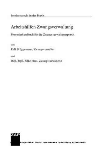 Arbeitshilfen Zwangsverwaltung, m. CD-ROM