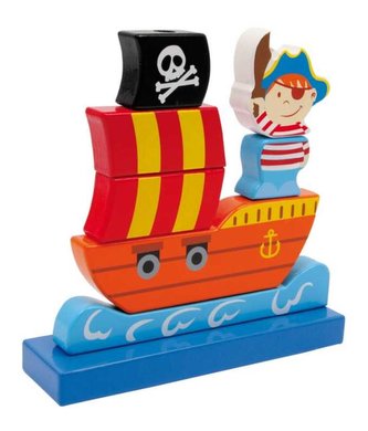Small Foot Dřevěná nasouvací pirátská loď