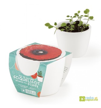 Mini zahrádka - Mini květináč Ceramic s mákem