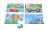 Puzzle dřevěné dopravní prostředky 4v1