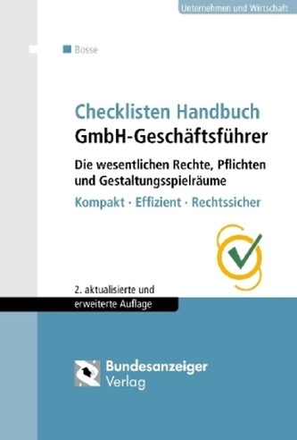 Checklisten Handbuch GmbH-Geschäftsführer, m. CD-ROM