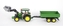 Bruder Traktor John Deere MS115 s přední lžící a valníkem