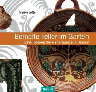 Bemalte Teller im Garten