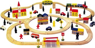 Small Foot Dřevěná vláčkodráha velká 100 ks