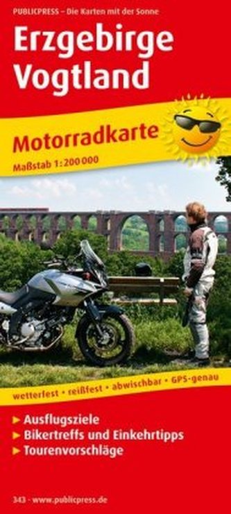PublicPress Motorradkarte Erzgebirge, Vogtland