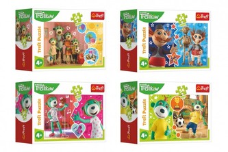 Minipuzzle 54 dílků Veselý svět Trefliků/Treflíci v krabičce 9x6.5x4cm / 4 druhy