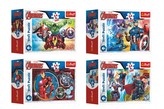 Minipuzzle 54 dielikov Avengers/Hrdinovia 4 druhy v krabičke 9x6.5x4cm - 1 KS