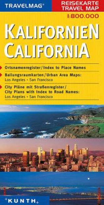 Travelmag Reisekarte Kalifornien. Calofornia