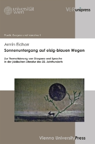 Sonnenuntergang auf eisig-blauen Wegen