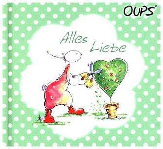 Oups Minibuch Grün - Alles Liebe