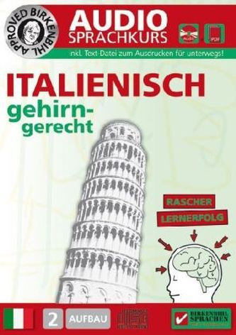 Italienisch gehirn-gerecht, 2 Aufbau, Audio-Sprachkurs, Audio-CD