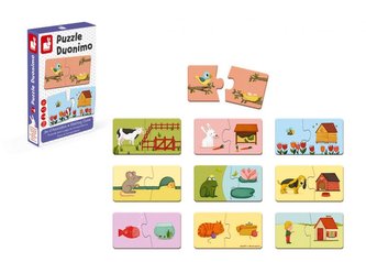 Puzzle pro nejmenší Kdo kde bydlí Duonimo Janod 20 ks od 2 let