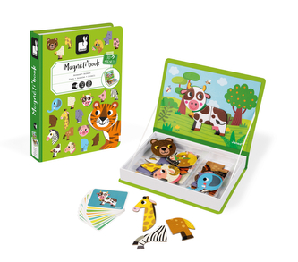 Magnetická kniha skladačka Zvieratá Magnetibook Janod od 3 rokov