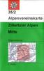 Alpenvereinskarte Zillertaler Alpen Mitte