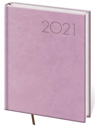 Diář 2021: Print růžová, B6 denní, 120x165