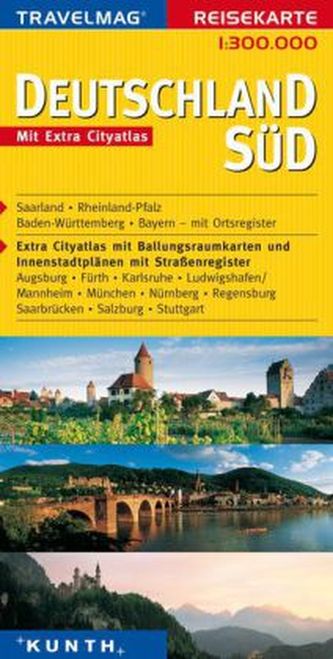 Travelmag Reisekarte Deutschland Süd