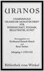 Uranos. Unabhängige uranische Monatsschrift für Wissenschaft, Polmik, Belletristik, Kunst