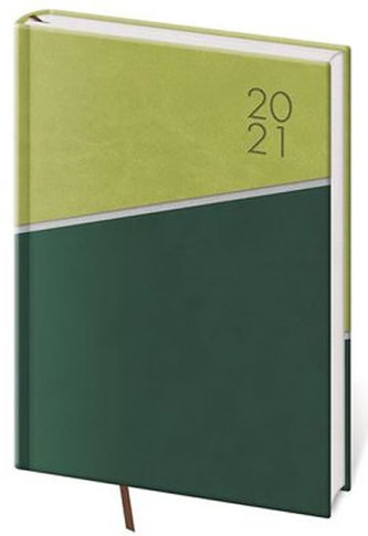 Diář 2021: Line zelený, A5 týdenní, 143x205