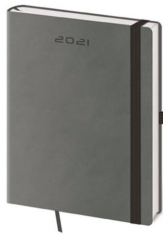 Diář 2021: Flexies šedá, A5 týdenní, 145x205