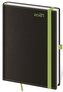 Diář 2021: Black Green, A5 denní, 145x205, s poutkem na propisku