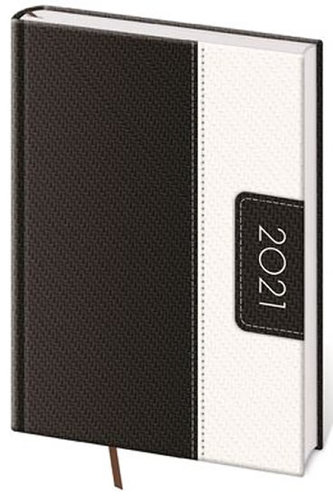 Diář 2021: Erie černo/bílá, A5 denní, 143x205