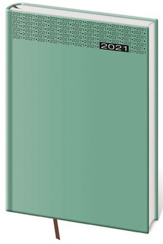 Diář 2021: Gommato tyrkysová, A5 denní, 145x205
