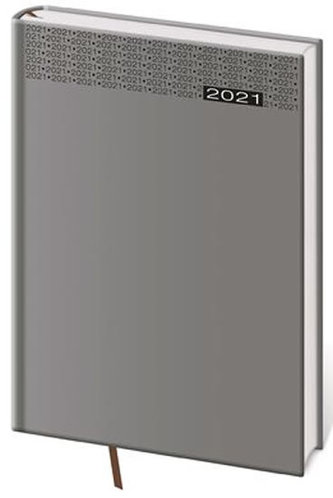 Diář 2021: Gommato šedá, A5 denní, 145x205