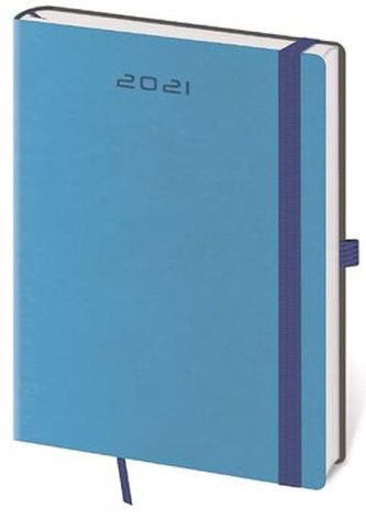 Diář 2021: Flexies modrá, B6 týdenní, 120x165