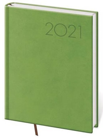 Diář 2021: Print zelená, B6 denní, 120x165