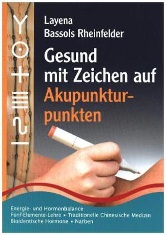 Gesund mit Zeichen auf Akupunkturpunkten