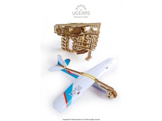 Ugears 3D dřevěné mechanické puzzle Vystřelovací letadlo Ugears 3D dřevěné mechanické puzzle Vystřelovací letadlo