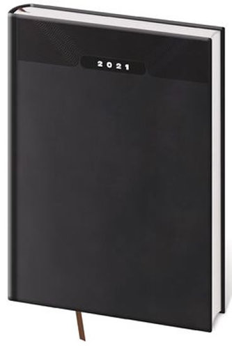 Diář 2021: Print černá, A4 denní, 210x297
