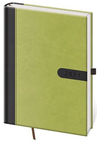 Diář 2021: Bora zeleno/černá, A5 denní, 145x205