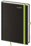 Diář 2021: Black Green, A5 týdenní, 145x205, s poutkem na propisku