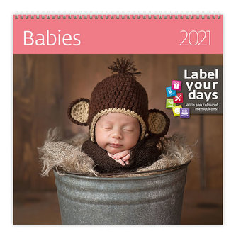 Kalendář 2021 nástěnný: Babies, 300x300