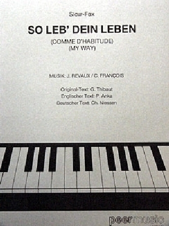 My Way, für Gesang und Klavier