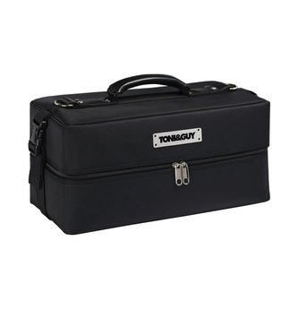 label.m Grey & Black Leather Stylist Bag/Kožená brašna šedo-černá 48cmx40cmx33cm