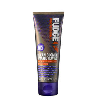 Fudge Clean Blonde Damage Rewind Violet-Toning Shampoo 50ml