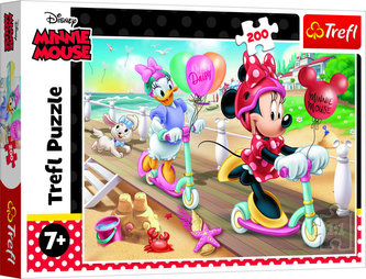 Puzzle Minnie Mouse: Na pláži/200 dielikov