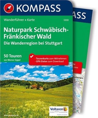 Naturpark Schwäbisch-Fränkischer Wald, Die Wanderregion bei Stuttgart, m. 1 Karte