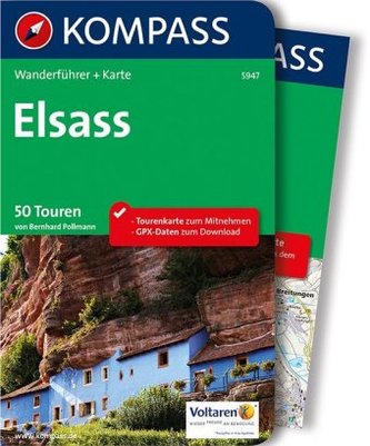 Kompass Wanderführer Elsass