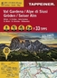 Gröden, Seiseralm 3D, Wanderkarte. Val Gardena, Alpe di Siusi