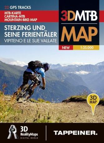Mountainbike-Karte Sterzing und seine Ferientäler. Cartina Mountainbike Vipiteno e le sue vallate
