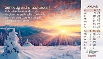 Heute und morgen bin ich geborgen, Postkartenkalender 2017