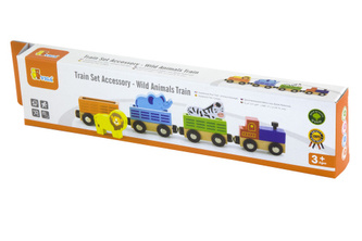 Drevená mašinka - divé zvieratká