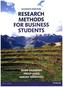 Research Methods for Business Students