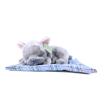 plyšový pes Francouzský buldoček ležící, 23 cm, ECO-FRIENDLY